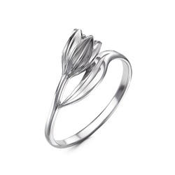 Серебряное кольцо "Тюльпан" - 1228