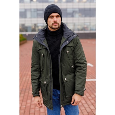Мужская куртка 92509-6 темный хаки