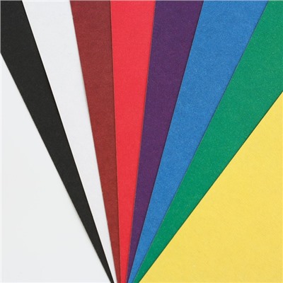 Набор «Для отличной учёбы», цветной картон 8 лисов, 8 цветов, плотность 220 г/м односторонний, цветная бумага 8 листов, 8 цветов, двухсторонний, формат А4
