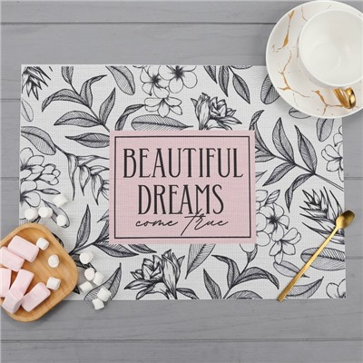 Салфетка на стол "Beautiful dreams", ПВХ, 40х29 см