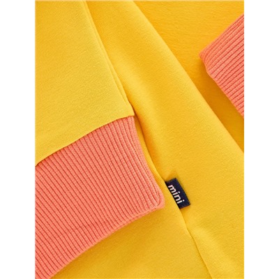 Платье худи (128-146см) UD 7500(8)желтый/коралл