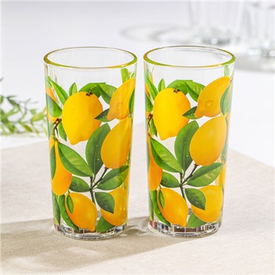 Набор питьевой «Лимон», кувшин+2 стакана, 1500/230 мл