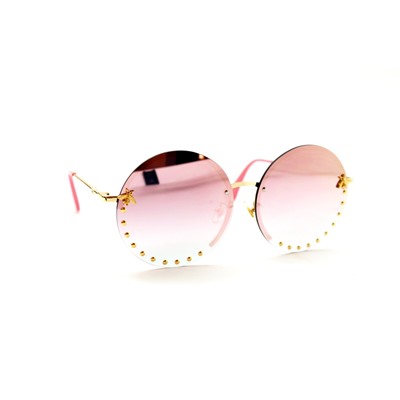 Солнцезащитные очки 2021- Gucci 9041 зеркально розовый