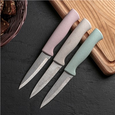 Нож для чистки овощей Доляна «Ринго», лезвие 9 см, цвет МИКС