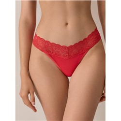 Трусы CONTE LACE WAIST LBR 2481 Трусы «бразилиана» из хлопка с кружевом женские