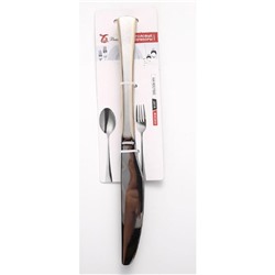 Нож нерж сталь столовый  6 мм 3 шт гладкая с вьющимися веточками Baizheng (1/100)