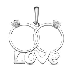 Серебряная подвеска "LOVE" - 1057