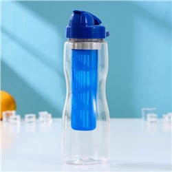 Бутылка с колбой «Свежесть», 700 мл, 7,6×9,8×23,8 см, тритан, цвет МИКС