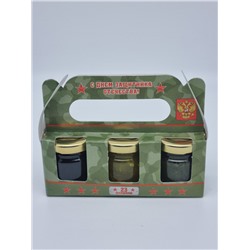 Сочинский деликатес №5 (мед, варенье, зелёная аджика) "23 Февраля" мини