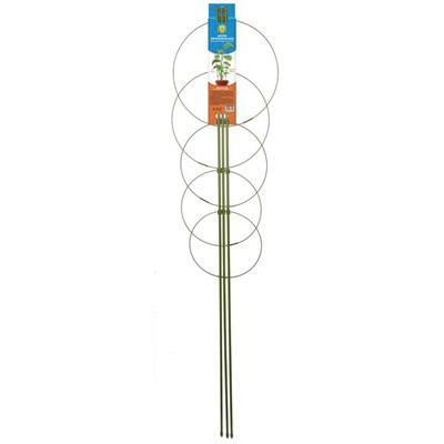 Опора для растений, 5 колец, h = 150 см, d = 32-30-28-26-24 см, металл