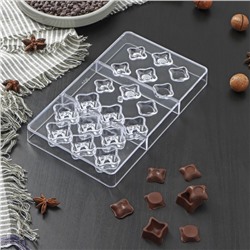 Форма для шоколада и конфет «Блеск», 18 ячеек, 20×12×2,5 см