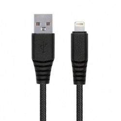 Кабель USB - 8pin для Apple карбон до 2А 1 м черный Smartbuy (1/50)