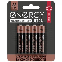 Батарейка алкалиновая ААА 1,5V упак 4 шт Ultra Energy (1/72)