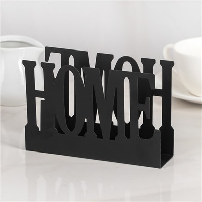 Салфетница Доляна Home, 15×4×10 см, цвет чёрный