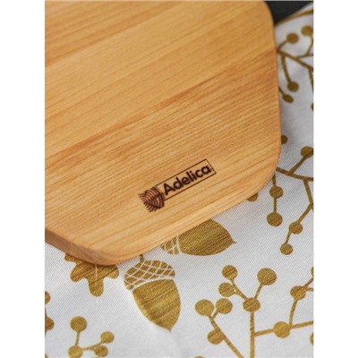 Набор деревянной посуды Adelica «Ромб», тарелки 3 шт, подставка: d=24 см, d=20 см, d=16 см, берёза
