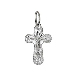 крест из серебра штампованный родированный