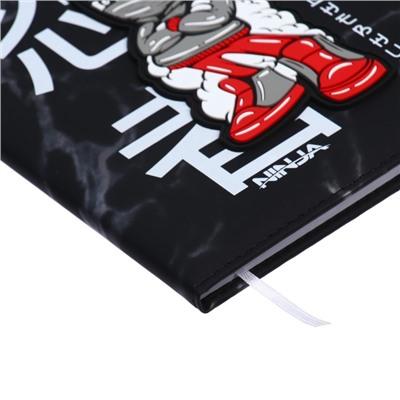 Дневник универсальный 1-11 класса Ninja Warrior, твёрдая обложка с поролоном, искусственная кожа, ляссе, блок 80 г/м2