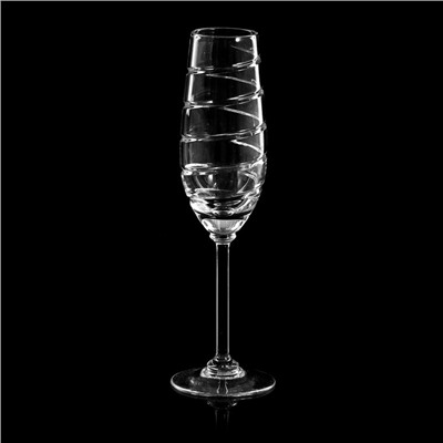 Набор бокалов хрустальных для шампанского «Спираль», 160 мл, 6 шт