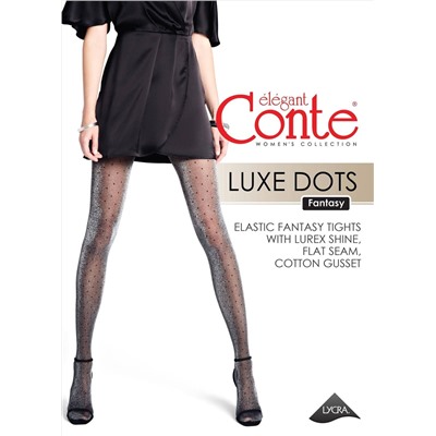 Фантазийные CONTE LUXE DOTS Колготки с люрексом и рисунком «в точку»