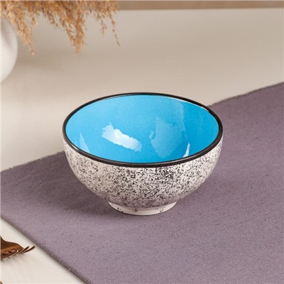 Набор посуды "Салатный", керамика, синий, 3 предмета: d=15 см, 700 мл, Иран