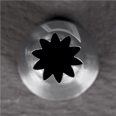 Насадка кондитерская «Закрытая звезда», d=3,4 см, выход 1,2 см, нержавеющая сталь