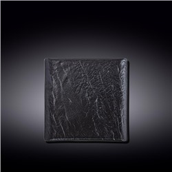 Тарелка квадратная Wilmax, 17х17 см, цвет чёрный сланец