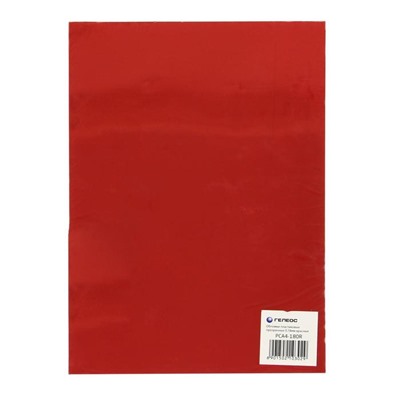Обложки для переплета A4, 180 мкм, 100 листов, пластиковые, прозрачные красные, Гелеос