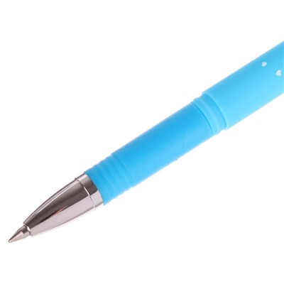Ручка гелевая со стираемыми чернилами DeleteWrite Art «Сердечки», узел 0.5 мм, синие чернила, матовый корпус Silk Touch, МИКС