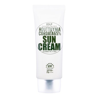 Солнцезащитный крем с экстрактом цветка хауттюйнии Derma Factory Houttuynia Cordata 65% Sun Cream