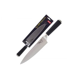 Нож нерж сталь лезвие 20 см 2,25 мм поварской прорезиненная рукоятка MAL-01RS Mallony (1/24)