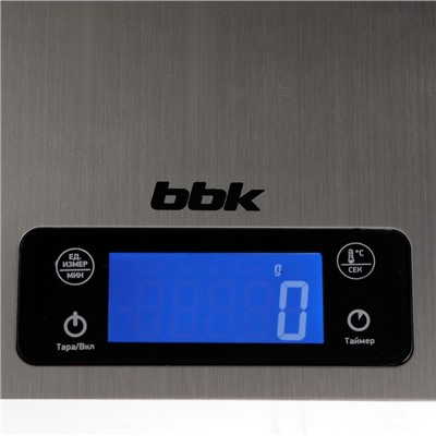 Весы кухонные BBK KS150M, электронные, до 5 кг, серые
