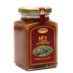 Мёд алтайский с экстрактом корня женьшеня, 330 г