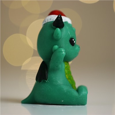 Фигурное мыло "Новогодний дракоша", 77 г, цвет зелёный
