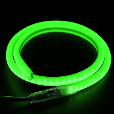 Гибкий неон Rexant 12 × 12 мм, 100 м, SMD2835, 120 LED/м, 220 В, свечение зелёное