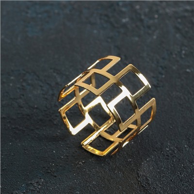 Кольцо для салфетки «Гео», 4,5×3 см, цвет золотой
