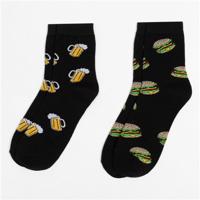 Набор мужских носков "Fast food"