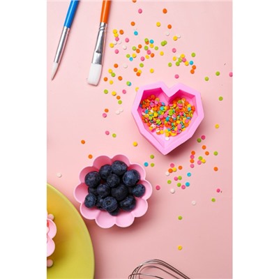 Молд Доляна «Сердце», 7,3×7,3×2,3 см, цвет розовый