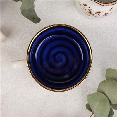 Кружка керамическая «Мэривеза», 220 мл, цвет синий