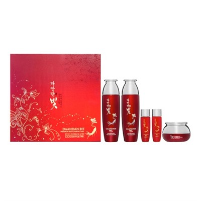 DAANDAN BIT PREMIUM RED GINSENG 3SET Набор: Антивозрастной тонер для лица с экстрактом красного женьшеня, Антивозрастная эмульсия для лица с экстракто