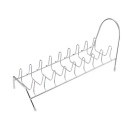 Сушилка металлическая для посуды 34*17*16 см на 9 предметов металлик Baizheng (1/100)