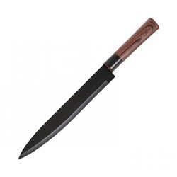 Нож нерж сталь лезвие 20 см разделочный ручка пластик под дерево YW-A341C-SL Геркулес Daniks (1/1)