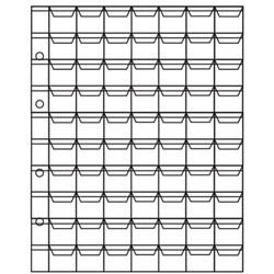 Лист для монет на 70 ячеек, формат OPTIMA (с клапанами)