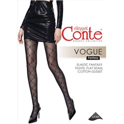 Колготки женские CONTE Vogue Колготки в ромбы с эффектом мелкой сетки