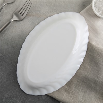 Блюдо овальное Trianon, 22×13,6 см, цвет белый