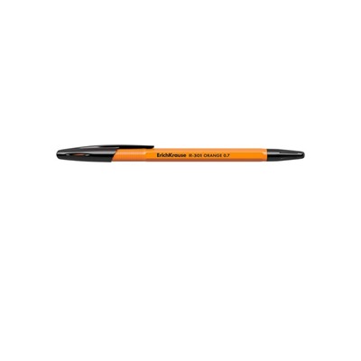 Ручка шариковая Erich Krause R-301 Orange Stick, узел 0.7 мм, чернила чёрные, длина линии письма 2000 метров, штрихкод на ручке
