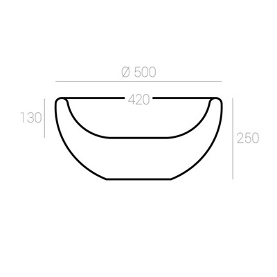 Светодиодное кашпо Garda S, 50 × 25 × 50 см, IP65, 220 В, свечение белое