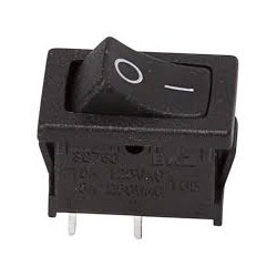 [34575] Выключатель 6А 250В, ON-OFF, 2с, черный (Ч.)