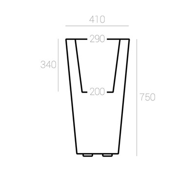 Светодиодное кашпо Cone S, 41 × 75 × 41 см, IP65, 220 В, свечение белое