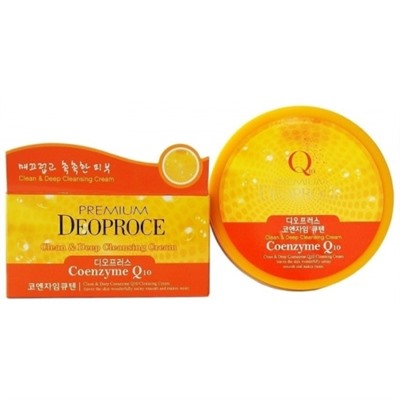 DEOPROCE PREMIUM CLEAN & DEEP COENZYME Q10 CLEANSING CREAM Очищающий крем для лица с коэнзимом Q10