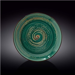 Тарелка глубокая Wilmax Spiral, d=28.5 см, 500 мл, цвет зелёный